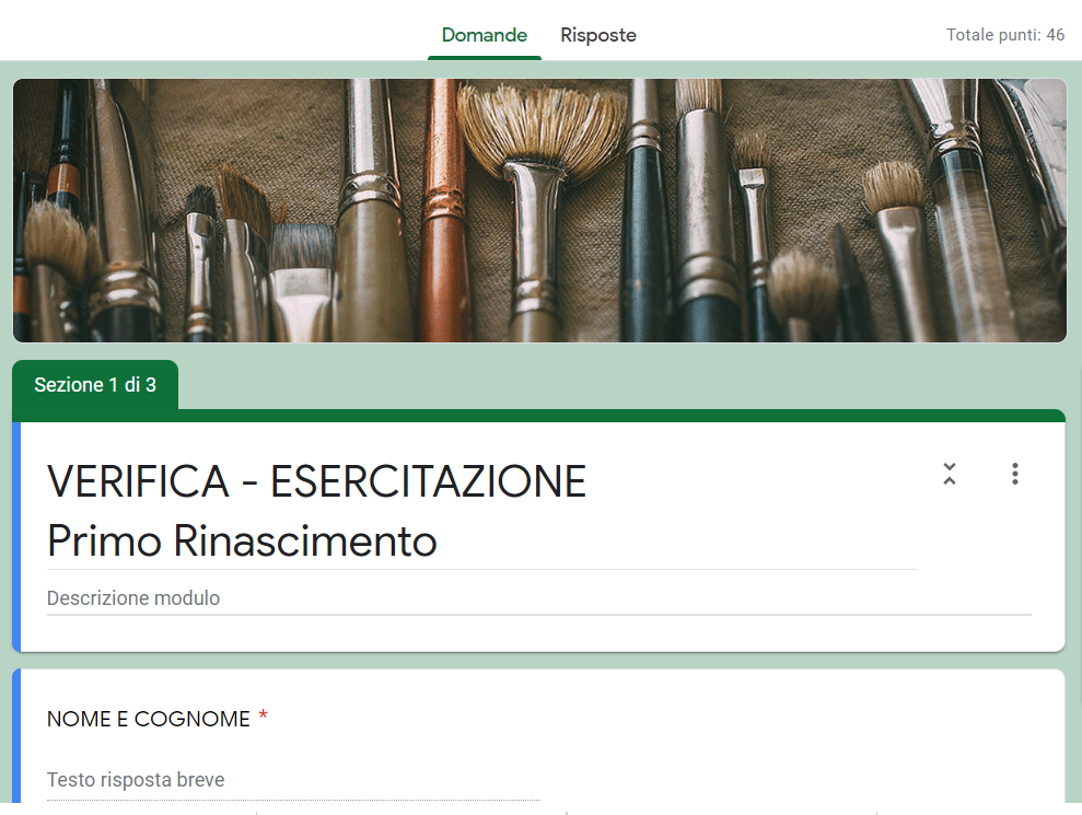 verifica n°1 - Primo Rinascimento